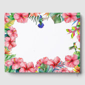 Tropisches Pink-Hibiskus-Brautparty Gästebuch (Rückseite)