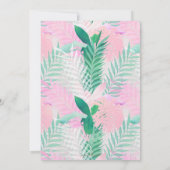 Tropisches Pink Mint Palm Foliage Grüne Einladung (Rückseite)