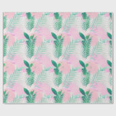 Tropisches Pink Mint Palm Foliage Grüne Geschenkpapier (Flach)