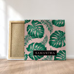 Tropisches Pink und grüne Palme Blätter Muster und Leinwanddruck<br><div class="desc">Das tropische Blätter Pink & Green Palm ist ein lebendiges Design, das Naturelemente und tropische Ästhetik vereint. Die Blätter sind in Rosa und Grün gehalten, bilden einen auffallenden Kontrast und wirken eindrucksvoll. Das tropische Pink und Green Palm Blätter ist ein lebendiges und visuell faszinierendes Design, das die Schönheit der Natur...</div>