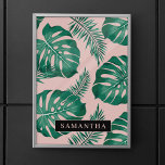 Tropisches Pink und grüne Palme Blätter Muster und Poster<br><div class="desc">Das tropische Blätter Pink & Green Palm ist ein lebendiges Design, das Naturelemente und tropische Ästhetik vereint. Die Blätter sind in Rosa und Grün gehalten, bilden einen auffallenden Kontrast und wirken eindrucksvoll. Das tropische Pink und Green Palm Blätter ist ein lebendiges und visuell faszinierendes Design, das die Schönheit der Natur...</div>