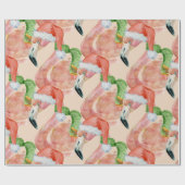 Tropisches Pink Weihnachts Flamingos Weihnachtsman Geschenkpapier (Flach)