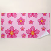 Tropisches Plumeria Beach Handtuch (Vorderseite)