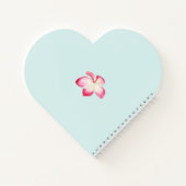 Tropisches Plumeria Pink-HochzeitsNotebook Notizbuch (Rückseite)