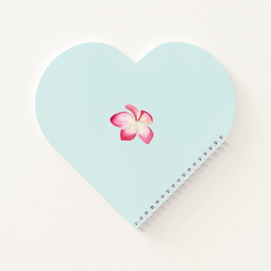 Tropisches Plumeria Pink-HochzeitsNotebook Notizbuch (Rückseite)