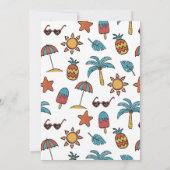 Tropisches Pool Beach Ball, Party für den Geburtst Einladung (Rückseite)