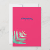 Tropisches POOL PARTY Flamingo Ananas Aloha Luau Einladung (Rückseite)