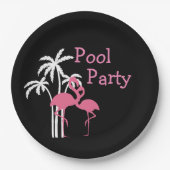 Tropisches Pool-Party Pappteller (Vorderseite)