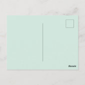 Tropisches Porträt mit Friedenszeichen-Geste Postkarte (Rückseite)