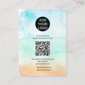 Tropisches Qr-Logo Visitenkarte (Rückseite)