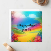 Tropisches Rainbow-Beileid Mitteilungskarte (Vorderseite/Rückseite Beispiel)