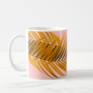 Tropisches realistisches Blätter-Muster Trendige M Kaffeetasse