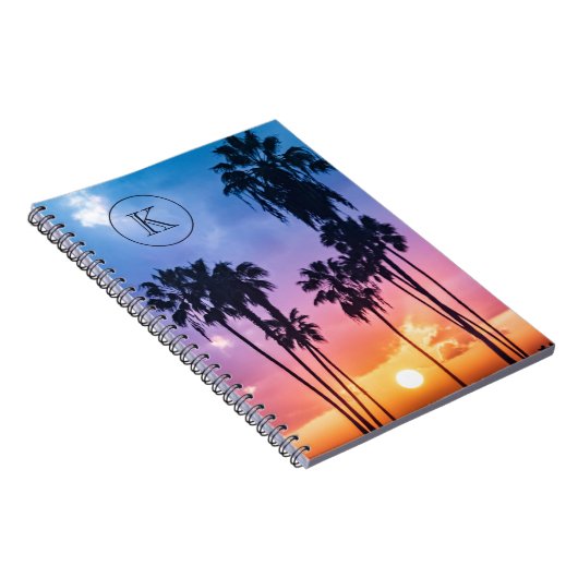 Tropisches Regenbogenfarbenpalmenmuster Notizblock (Rechte Seite)