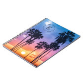 Tropisches Regenbogenfarbenpalmenmuster Notizblock (Linke Seite)