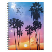 Tropisches Regenbogenfarbenpalmenmuster Notizblock (Vorderseite)