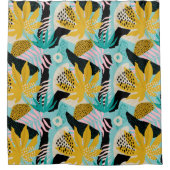 Tropisches Regenwald-Blätter Muster Duschvorhang (Vorderseite)