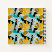 Tropisches Regenwald-Blätter Muster Notizblock (Rückseite)