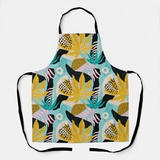 Tropisches Regenwald-Blätter Muster Schürze (Vorderseite)