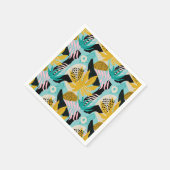 Tropisches Regenwald-Blätter Muster Serviette (Ecke)