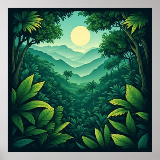 Tropisches Regenwald-Dach 🌿 Poster (Vorne)