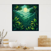 Tropisches Regenwald-Dach 🌿 Poster (Küche)