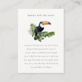 Tropisches Regenwald Toucan Bücher für Babydusche Begleitkarte (Vorderseite)