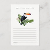 Tropisches Regenwald Toucan Foliage Babydusche Begleitkarte (Vorderseite)
