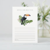 Tropisches Regenwald Toucan Foliage Babydusche Begleitkarte (Stehend Vorderseite)