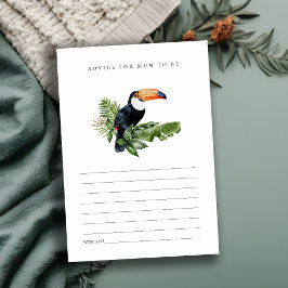 Tropisches Regenwald Toucan Foliage Babydusche Begleitkarte
