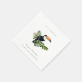 Tropisches Regenwald Toucan Foliage Babydusche Serviette (Ecke)