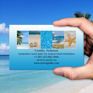 Tropisches Reiseziel QR-Code Reiseagent Visitenkarte