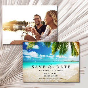 Tropisches Reiseziel Strand Foto Hochzeit Save The Date