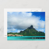 Tropisches Resort Bora Bora Bar Postkarte (Vorne/Hinten)