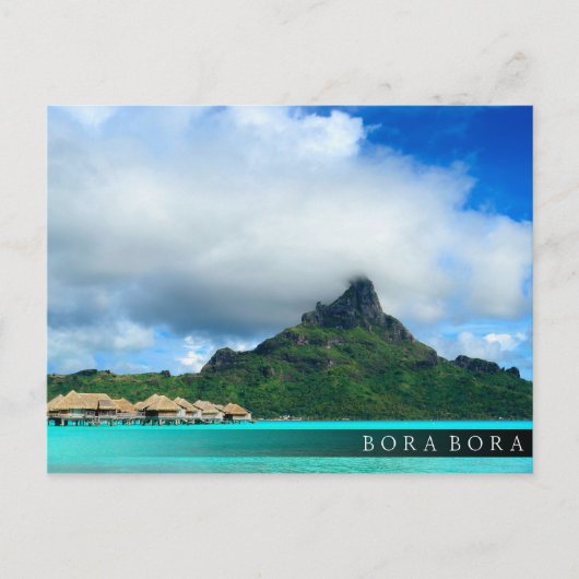 Tropisches Resort Bora Bora Bar Postkarte (Vorderseite)