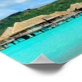 Tropisches Resort Bora Bora Poster-Panorama Poster (Ecke)
