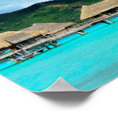 Tropisches Resort Bora Bora Poster-Panorama Poster (Ecke)