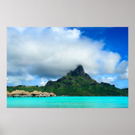 Tropisches Resort Bora Bora Poster-Panorama Poster (Vorne)
