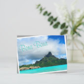 Tropisches Resort Bora Bora Postkarte (Stehend Vorderseite)