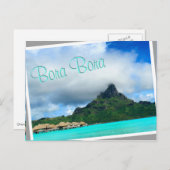 Tropisches Resort Bora Bora Postkarte (Vorne/Hinten)