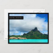 Tropisches Resort Bora Bora Postkarte (Vorne/Hinten)