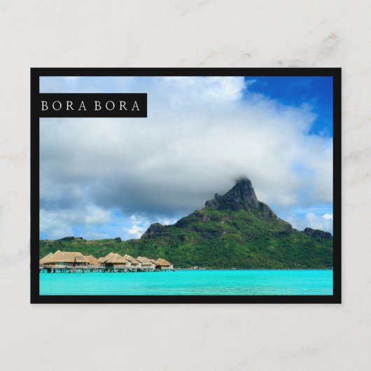 Tropisches Resort Bora Bora Postkarte (Vorderseite)