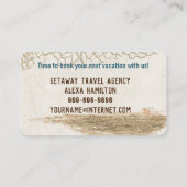 Tropisches Resort Reflektion in Sonnenbrille Visitenkarte (Rückseite)