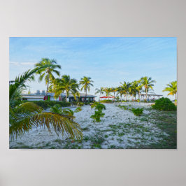 Tropisches Restaurant auf den Bahamas Poster