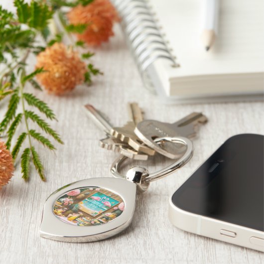 Tropisches Retreat-Brautparty Schlüsselanhänger (Seite)