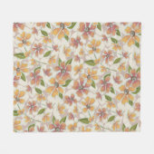 Tropisches Retro-Botanicum Fleecedecke (Vorderseite (Horizontal))