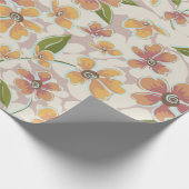 Tropisches Retro-Botanicum Geschenkpapier (Ecke)