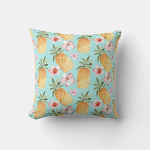 Tropisches Retro-Design mit Ananas Kissen