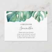 Tropisches Rezept für die Braut Begleitkarte (Vorderseite)