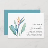 Tropisches Rezept für die Braut Begleitkarte (Vorne/Hinten)
