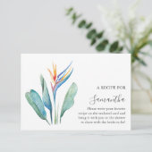 Tropisches Rezept für die Braut Begleitkarte (Stehend Vorderseite)